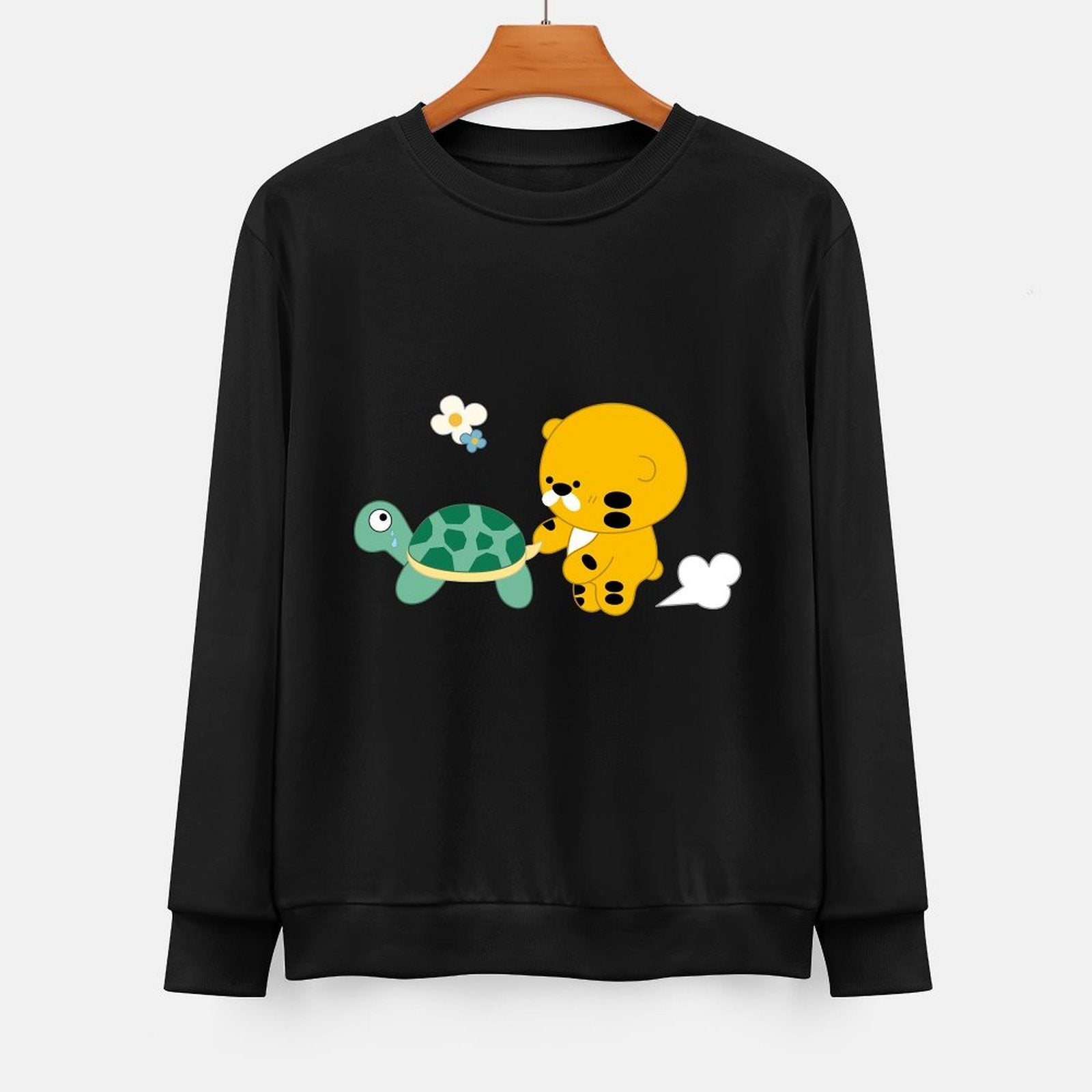 Front Patterned Long Sleeve TopWrinkle-Free High-Quality